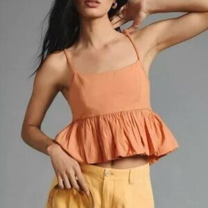 Anthropologie  Coral Cotton Blouse